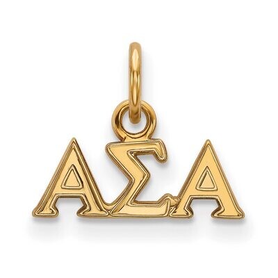 Alpha Sigma Alpha Extra Small Pendant Gold-plated Silver GP001ASI, MPN: GP001ASI, 886774889177