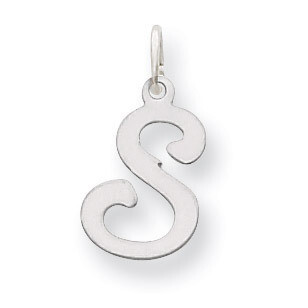 Die Struck Initial S Charm 14k White Gold YC249S, MPN: YC249S, 883957971339