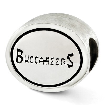 Tampa Bay Buccaneers NFL Bead Sterling Silver Antiqued QRS3263
