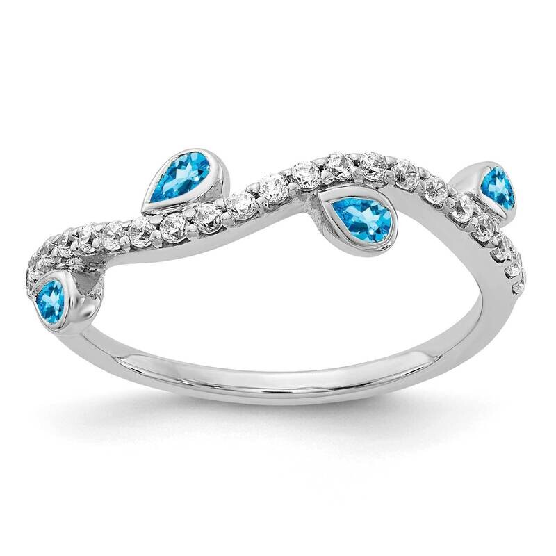 Blue Topaz Ring 14k White Gold Diamond RM4336-BT-020-WA, MPN: RM4336-BT-020-WA, 883957565699