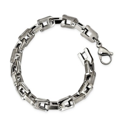 8.5 Inch Bracelet Stainless Steel Brushed and Polished SRB167-8.5 by Chisel, MPN: SRB167-8.5, 88395…
