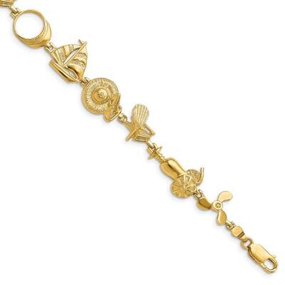Beach Essentials Bracelet 14k Gold FB1800-7, MPN: FB1800-7, 883957946122