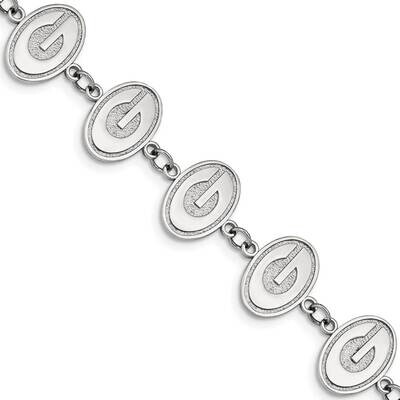 University of Georgia Logo Link with 1.5 In Extender Bracelet Stainless Steel ST515UGA, MPN: ST515U…