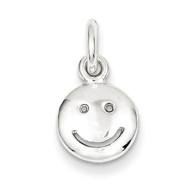 Happy Face Charm Sterling Silver QC3097, MPN: QC3097, 883957907666
