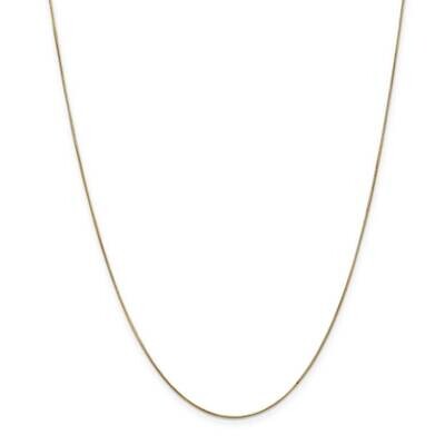 .65mm Round Snake Chain 22 Inch 14k Gold SNA050-22, MPN: SNA050-22, 883957171647