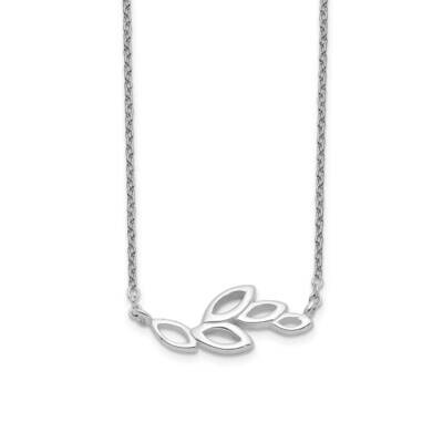 Polished Leaves Necklace Sterling Silver QG5213-16, MPN: QG5213-16, 883957993621