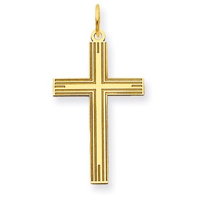 Laser Designed Cross Pendant 14k Gold XR993, MPN: XR993, 886774133416