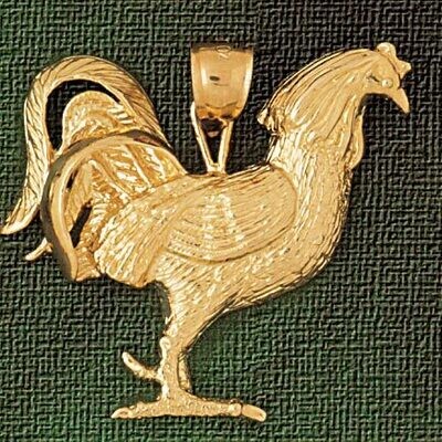 Dazzlers Jewelry Rooster Pendant Necklace Charm Bracelet in Yellow, White or Rose Gold 2960, MPN: D…