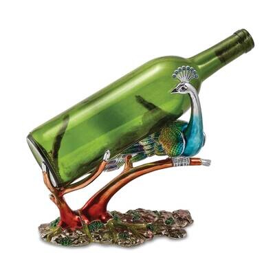Bejeweled Crystal Enameled Peacock Bottle Holder BJ4086, MPN: BJ4086, 191101084218