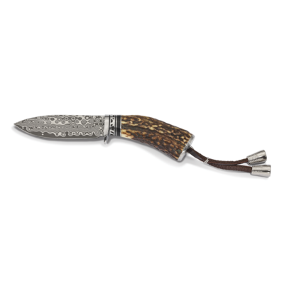 Damascus Steel 256 Layer Fixed Blade Stag Horn Handle Hunting Knife by Jere, MPN: KND6722, 19110168…