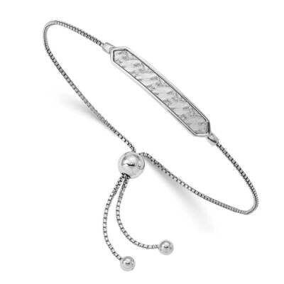 Diamond Cut Adjustable Bracelet Sterling Silver Rhodium-plated QG4766, MPN: QG4766, 886774113777