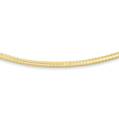 3mm Domed Omega Necklace 18 Inch 14k Gold OD3-18, MPN: OD3-18, 111111217185