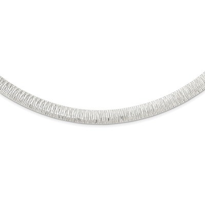 8mm Polished Cubetto/Diamond-cut Necklace 17 Inch Sterling Silver QUF50-17, MPN: QUF50-17, 19110178…