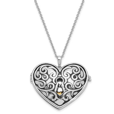 Gold-plated YouHold The Key 18 Inch Necklace Sterling Silver Antiqued QSX678, MPN: QSX678, 19110197…