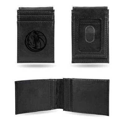 NBA Dallas Mavericks Black Faux Leather Front Pocket Wallet GC7450, MPN: GC7450, 767345895349