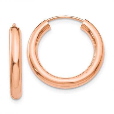 Endless Tube Hoop Earrings 14k Rose Gold Polished XY1251, MPN: XY1251, 883957997599