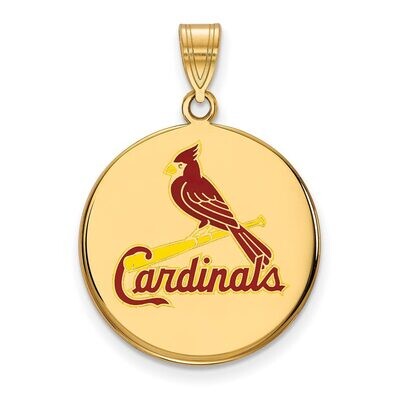 Saint Louis Cardinals Large Enamel Disc Pendant Gold-plated Silver GP040CRD, MPN: GP040CRD, 8867749…