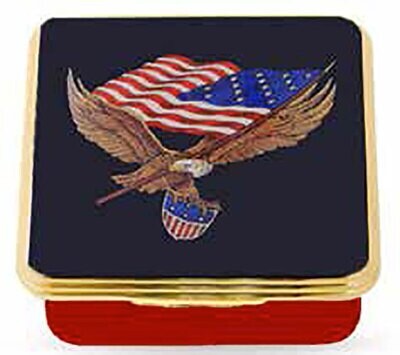Halcyon Days Star Spangled Banner Enamel Box ENSSB0658G, MPN: ENSSB0658G,