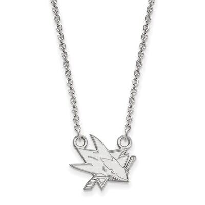 San Jose Sharks Small Pendant with Chain Necklace Sterling Silver SS013SHA-18, MPN: SS013SHA-18, 88…