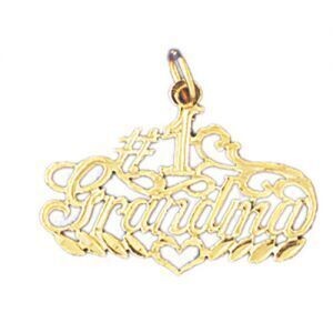 Dazzlers Jewelry Number One Grandma Grandmother Pendant Necklace Charm Bracelet in Yellow, White or…