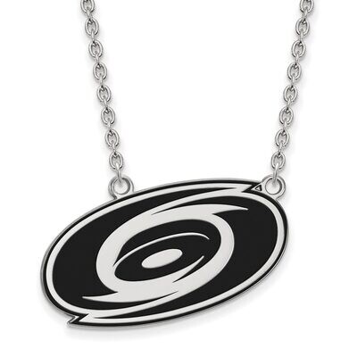 Carolina Hurricanes Large Enamel Pendant with Chain Necklace Sterling Silver SS012HUR-18, MPN: SS01…