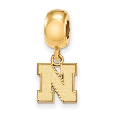 University of Nebraska x-Small Bead Charm Gold-plated Silver GP081UNE, MPN: GP081UNE, 886774955858