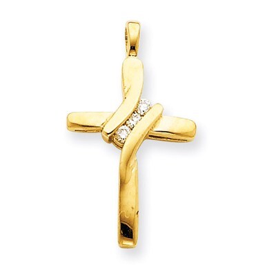 Diamond Cross Pendant 14k Gold XP3405AA, MPN: XP3405AA, 883957206509