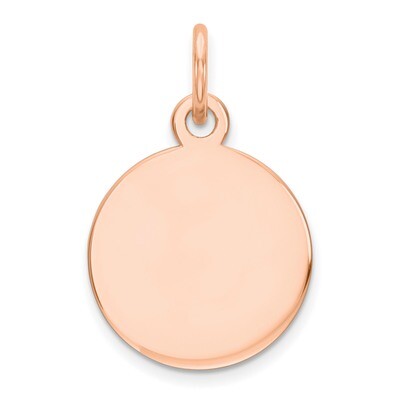 .027 Gauge Circular Engravable Disc Charm 14k Rose Gold Plain XRM135/27, MPN: XRM135/27, 1911014566…