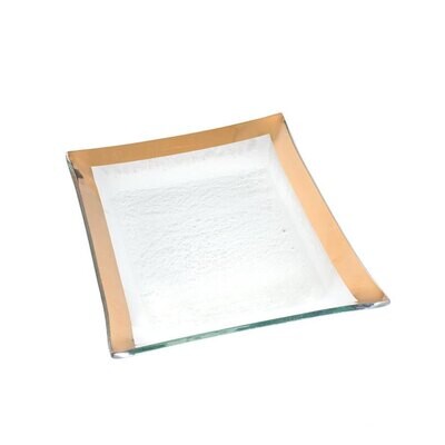 Annieglass Roman Antique Platinum 12 x 8 Inch Vanity Tray G236, MPN: G236, UPC: