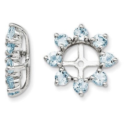 Aquamarine Earring Jacket Sterling Silver Rhodium QJ116MAR, MPN: QJ116MAR, 191101385728