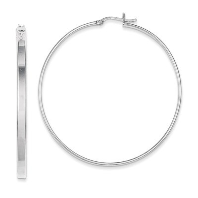 Hoop Earrings Sterling Silver Rhodium-plated QE8149, MPN: QE8149, 883957572963