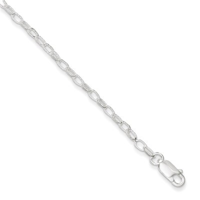 16 Inch 3mm Fancy Rolo Chain Sterling Silver QFC56-16, MPN: QFC56-16, 886774407876