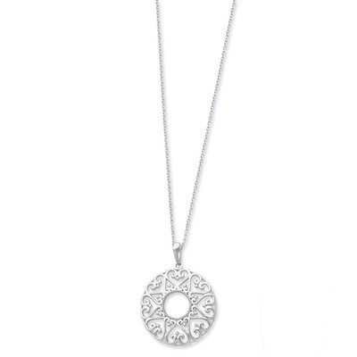 Polished Family Heart Strings 18 Inch Necklace Sterling Silver QSX238, MPN: QSX238, 883957716916