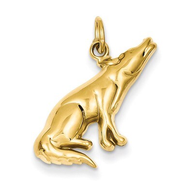 Wolf Charm 14k Gold D3465, MPN: D3465, 886774093598