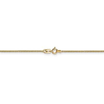 22 Inch 1mm Solid Diamond-cut Spiga Chain 14k Yellow Gold PEN130-22, MPN: PEN130-22, 886774584638