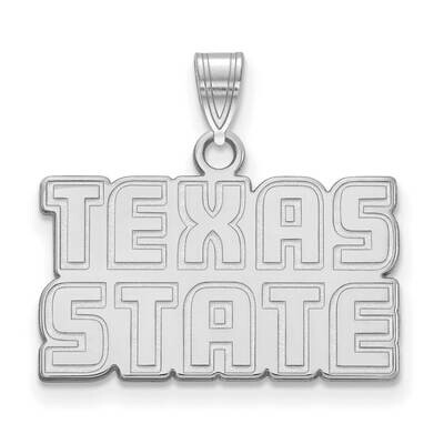 Texas State University Small Pendant Sterling Silver Rhodium-plated SS021TST, MPN: SS021TST, 191101…