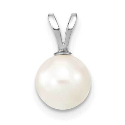 7-8mm Round White Saltwater Akoya Pendant 14k White Gold XFW488, MPN: XFW488,