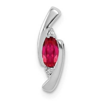 .31 Ruby Pendant 14k White Gold Diamond PM5262-RU-001-WA, MPN: PM5262-RU-001-WA, 883957214078