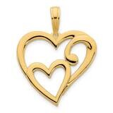 Heart In Heart Pendant 14k Gold D5015, MPN: D5015,