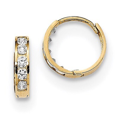 Madi K 2mm CZ Diamond Huggie Hoops Earrings 14k Gold SE2584, MPN: SE2584, 716838238682
