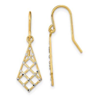 C C Small Criss-Cross Wire Earrings 14k Gold Rhodium TF1899, MPN: TF1899, 637218149032