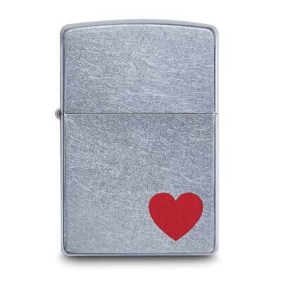 Zippo Street Chrome Red Heart Lighter GM25823, MPN: GM25823, 41689114077