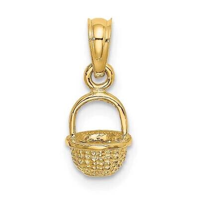 Mini Basket Charm 14k Gold 3-D K7985, MPN: K7985, 637218050260