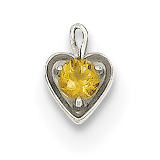 November Synthetic Birthstone Heart Charm 14k white Gold M351W, MPN: M351W, 886774256993