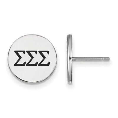 Sigma Sigma Sigma Enameled Post Earrings Sterling Silver SS033SSS, MPN: SS033SSS, 886774606736