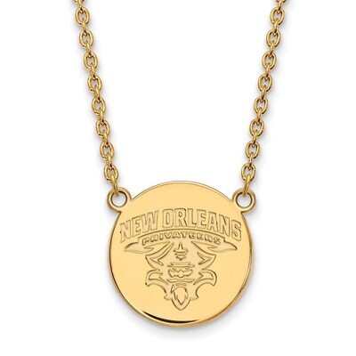 University of New Orleans Large Disc Pendant Gold-plated Silver GP024UNO-18, MPN: GP024UNO-18, 8867…