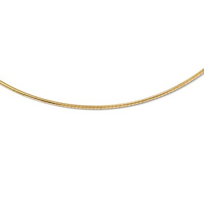 Leslie&#39;s 2mm Round Omega Necklace Chain 16 Inch - 14k Gold HB-1243-16, MPN: 1243-16, 886774996950