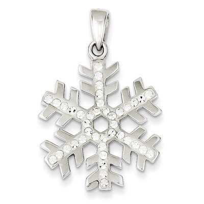 Stellux Crystal Snowflake Pendant Sterling Silver Rhodium-plated QP2472, MPN: QP2472, 883957565767