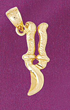 Dazzlers Jewelry Garden Groomer Scissors Pendant Necklace Charm Bracelet in Yellow, White or Rose G…