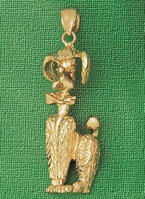 Dazzlers Jewelry Shar-Pei Dog Pendant Necklace Charm Bracelet in Yellow, White or Rose Gold 2160, M…